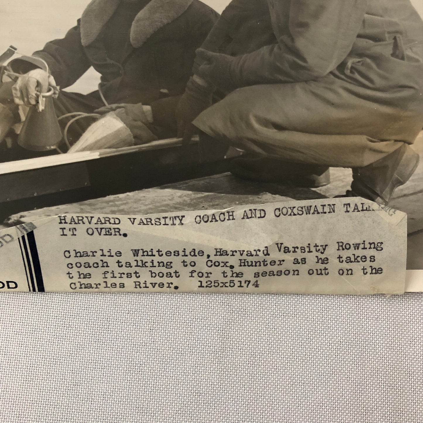 Press Photo Photograph Harvard Varsity Rowing Team Underwood and Underwood