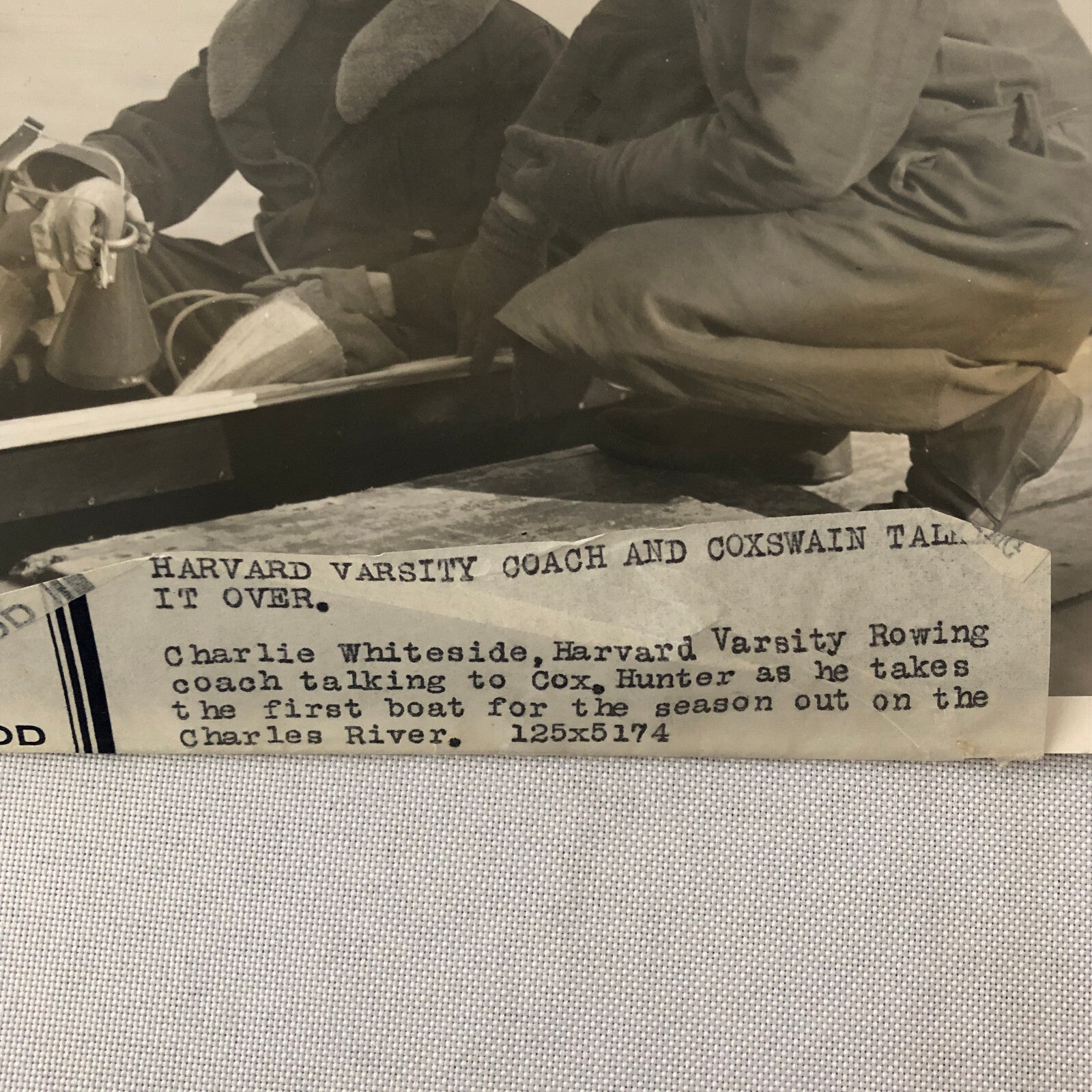 Press Photo Photograph Harvard Varsity Rowing Team Underwood and Underwood