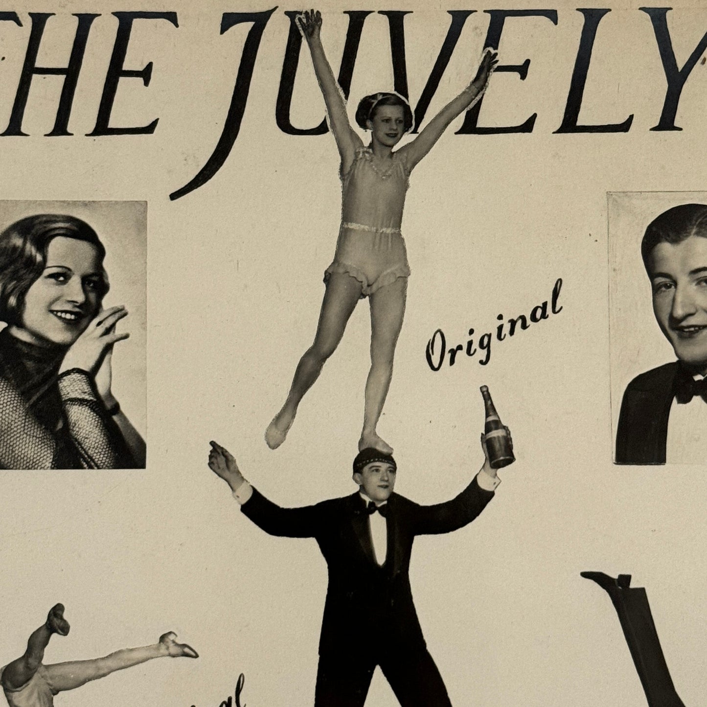 Vintage Circus Performer Act Photo Photograph The Juvelys Juggling Acrobats