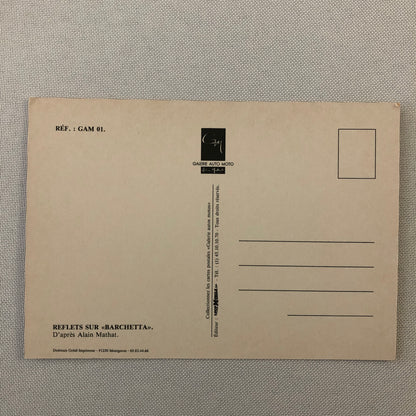 Ferrari Barchetta Illustration Postcard Post Card Alain Mathat