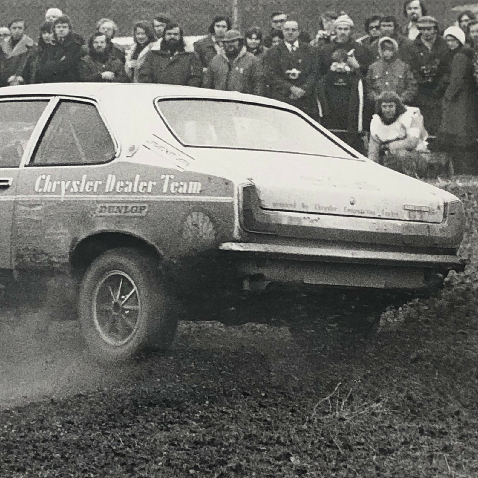 Vintage Rally Racing Photo Photograph 1974 Rallye RAC Chrysler Car 