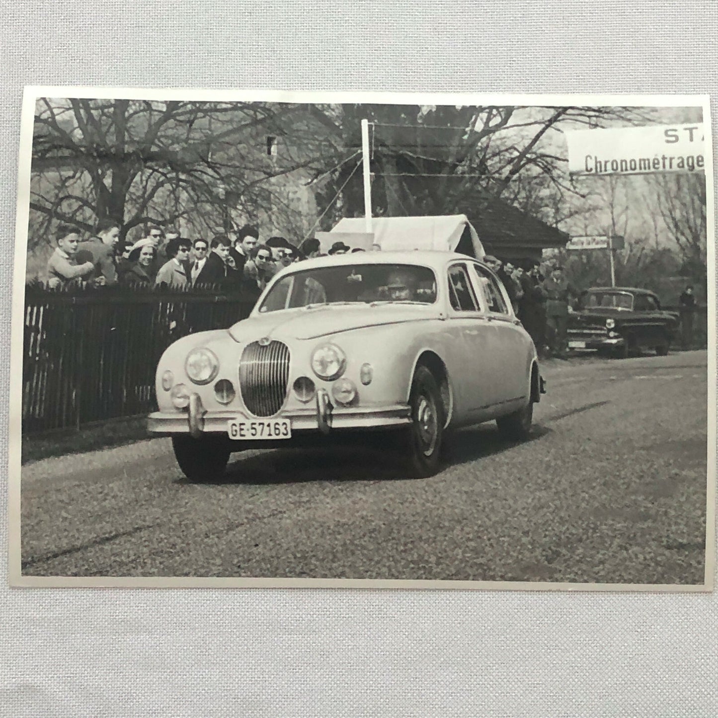 Vintage Jaguar 3.4 Racing Car Photo Photograph 1958