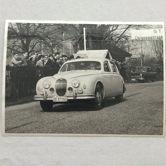 Vintage Jaguar 3.4 Racing Car Photo Photograph 1958
