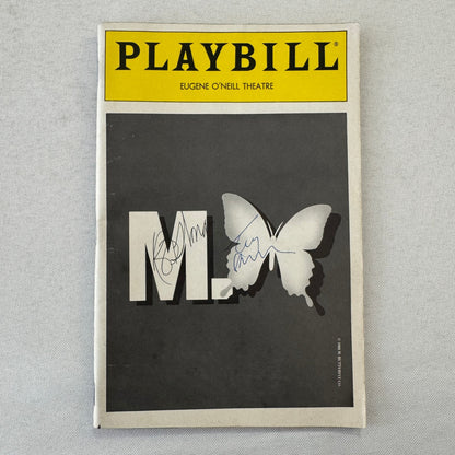 M Butterfly Cast Signed Theater Playbill Autographed Signature Tony Randall +