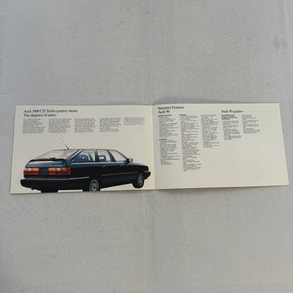 1988 Audi Car Sales Brochure Catalog 90 Quattro 5000 5000S Avant 5000CD 5000 CD