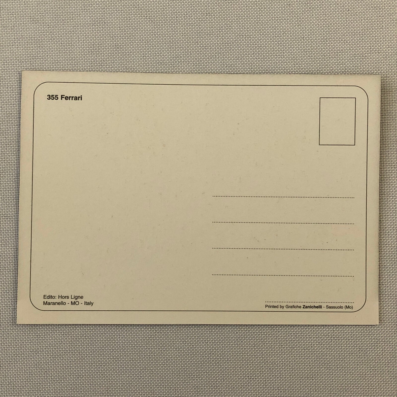 Ferrari 355 Postcard Post Card