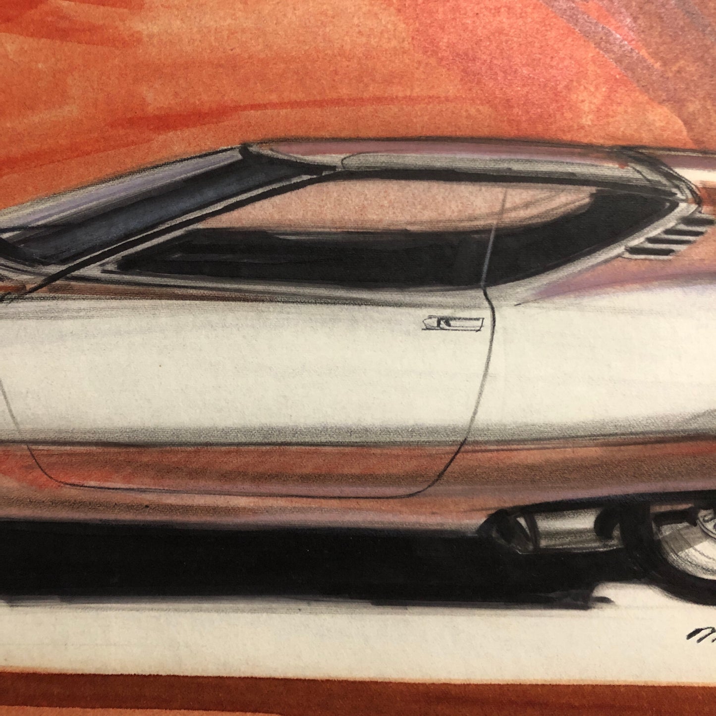 Styling Concept Automobile Illustration Art Drawing Sketch Vintage Nottrodt 1968