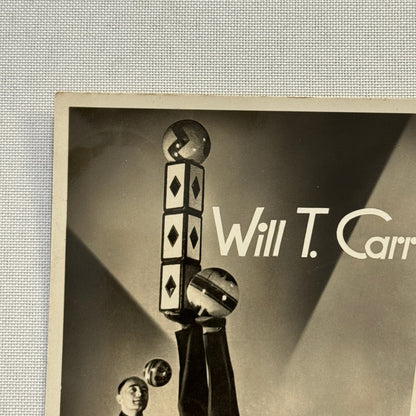 Vintage Circus Performer Photo Photograph Balancing Act Will T Carr European