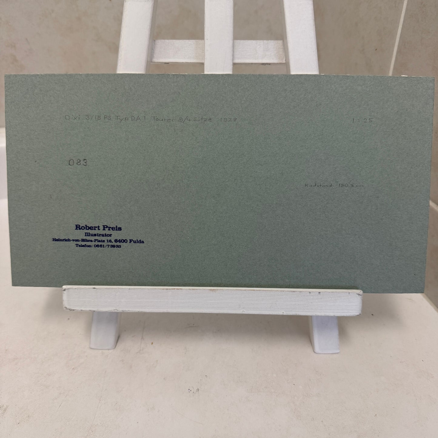 1928 Dixi Tourer Car Automobile Illustration Art Drawing Hand Drawn Robert Preis