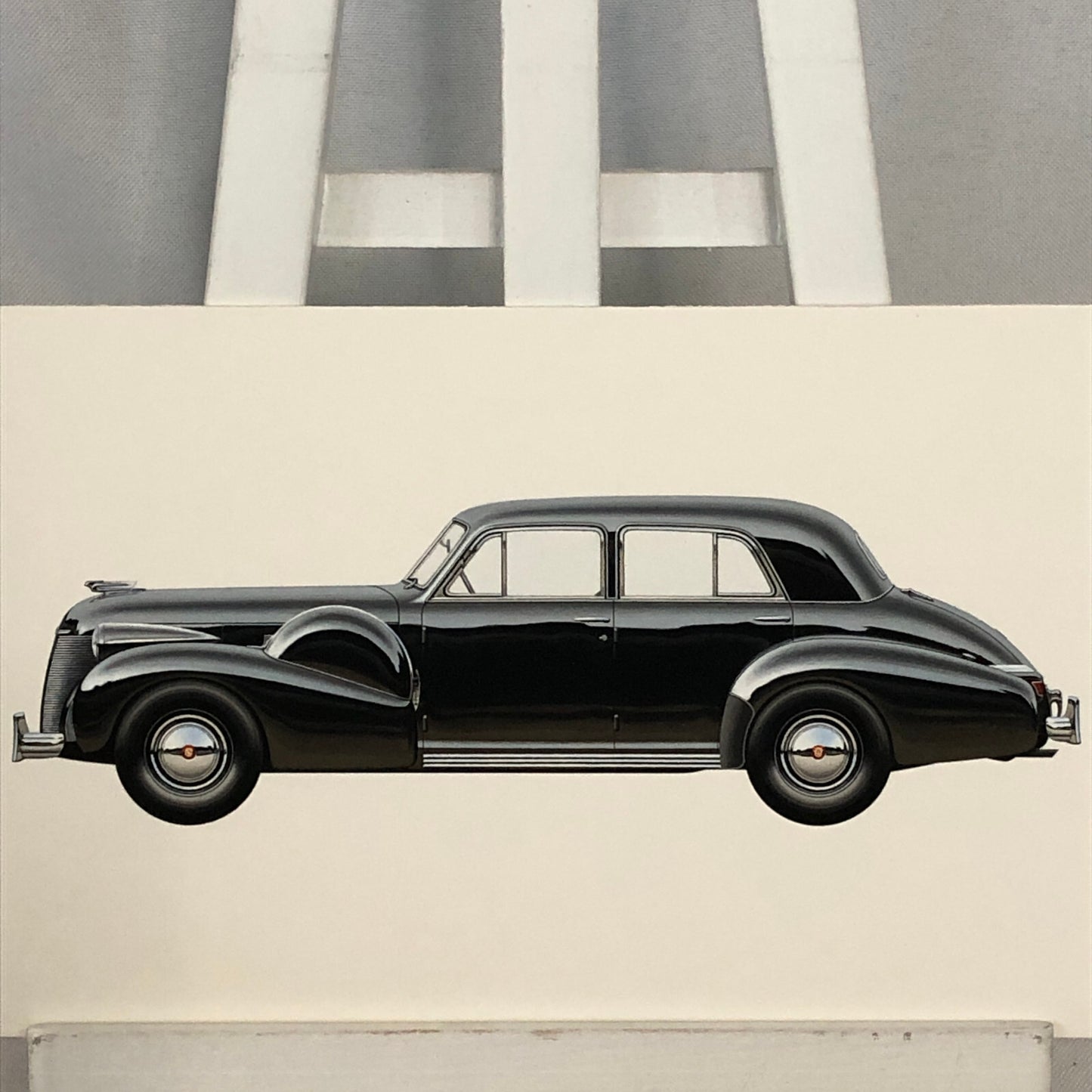1939 Cadillac Sixty Special Fleetwood Car Illustration Art Drawing Hand Drawn