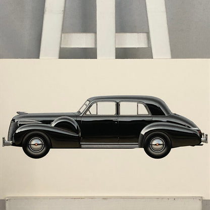 1939 Cadillac Sixty Special Fleetwood Car Illustration Art Drawing Hand Drawn