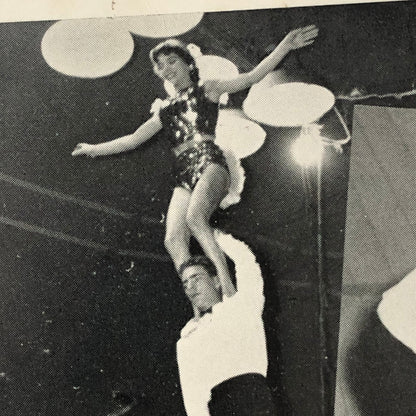 Circus Performer Bicycle Balancing Act Advertising Flyer Photo The Silvers