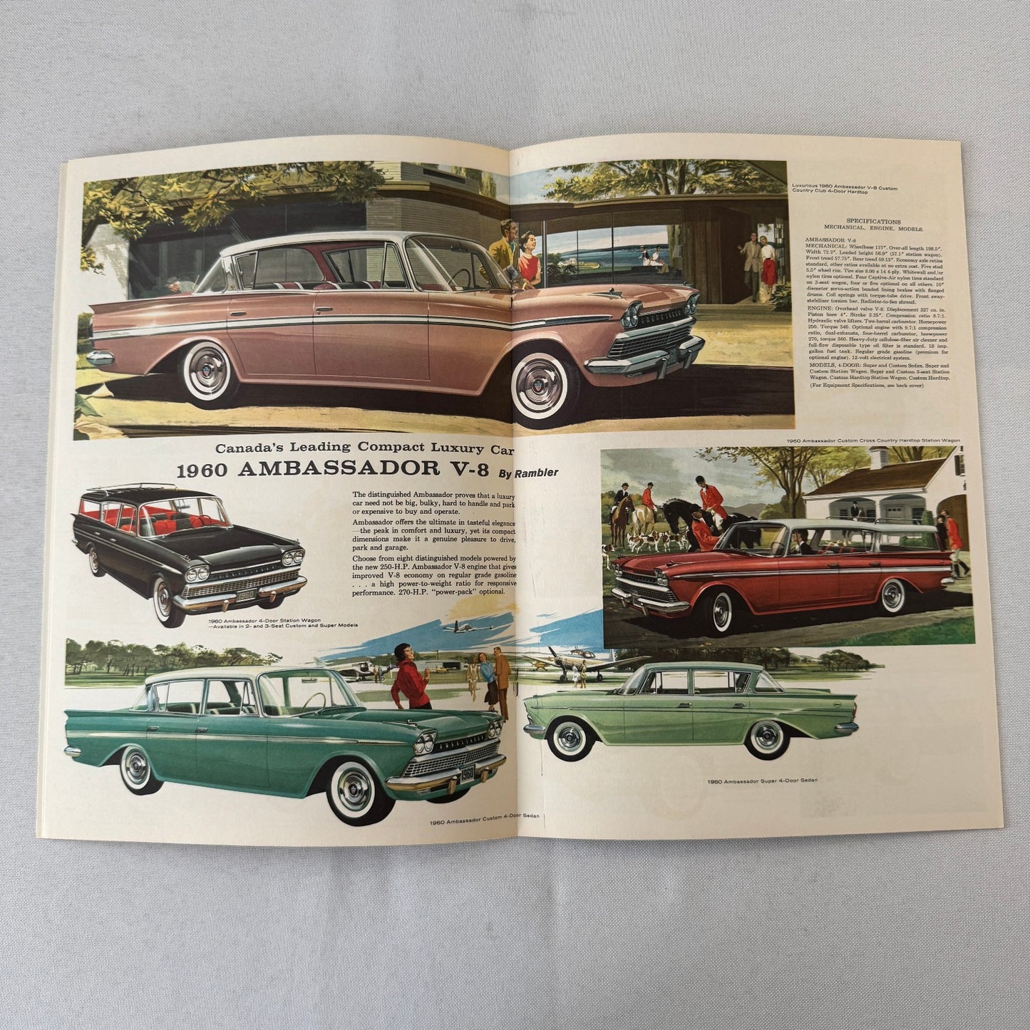 1960 Rambler Car Sales Brochure Catalog Rambler 6 Rebel Ambassador American