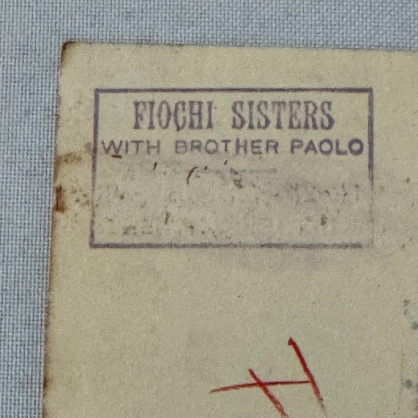 Vintage Circus Acrobat Balancing Act Photo Photograph Fiochi Sisters Paolo