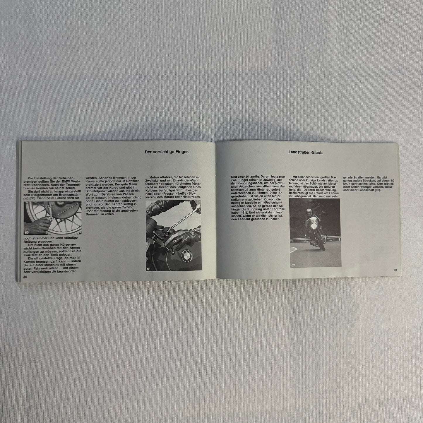 Vintage BMW Motorcycle Brochure Book Practical Driving Theory GERMAN TEXT