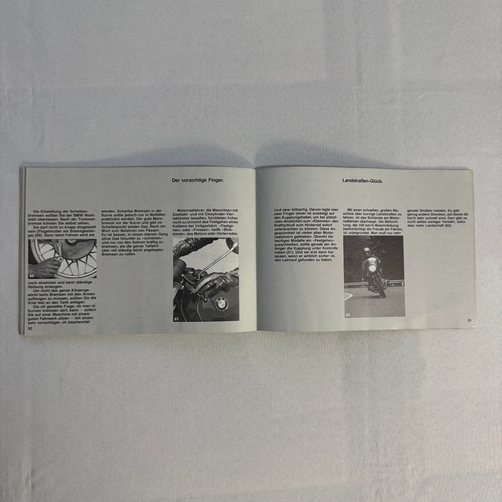 Vintage BMW Motorcycle Brochure Book Practical Driving Theory GERMAN TEXT