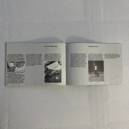 Vintage BMW Motorcycle Brochure Book Practical Driving Theory GERMAN TEXT