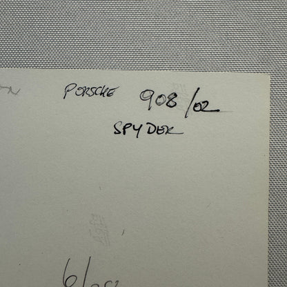 Vintage Racing Photo Porsche 908 Spyder Driver Rolf Stommelen Photograph 1969