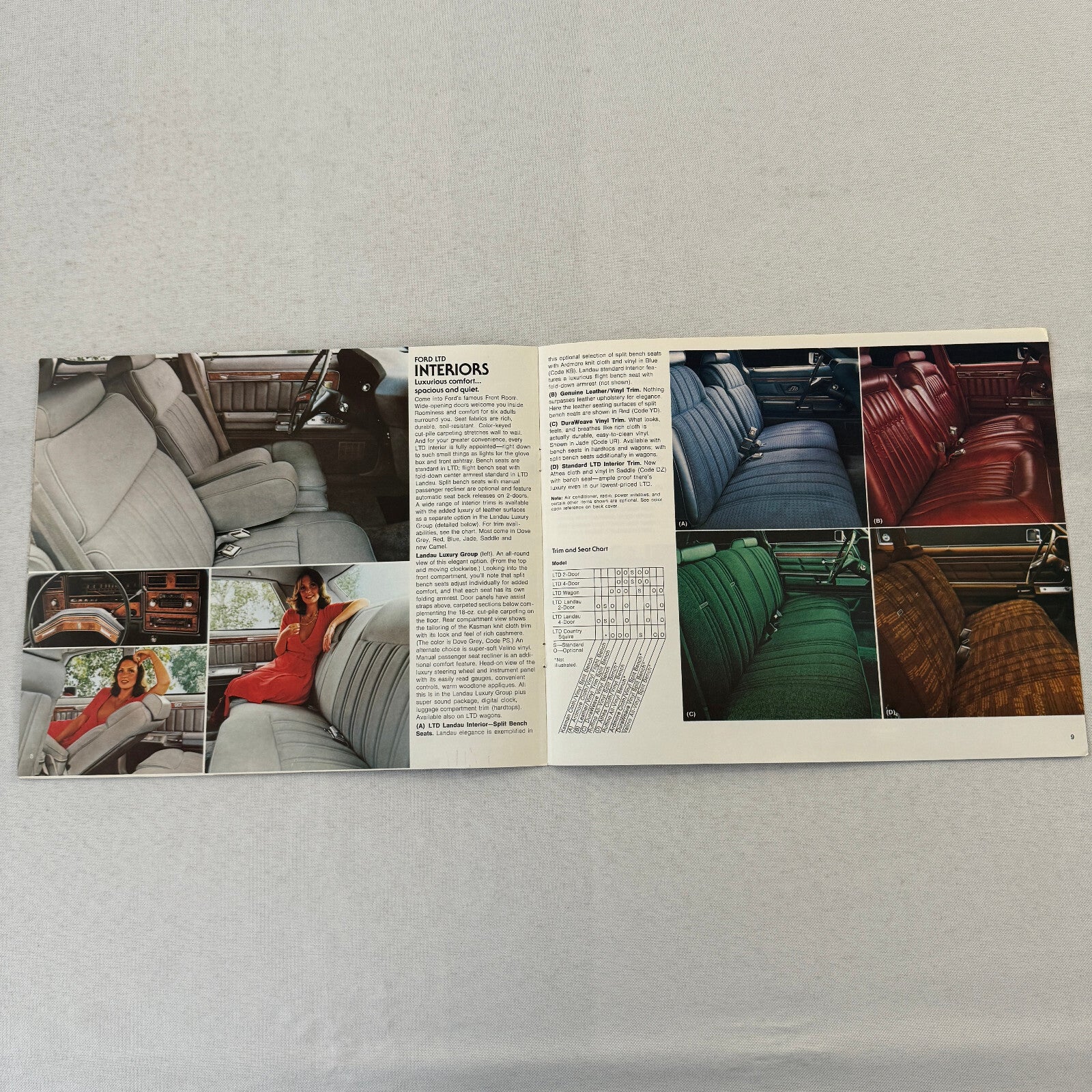 1978 Ford LTD Car Sales Brochure Catalog Hardtop Sedan Station Wagon Squire