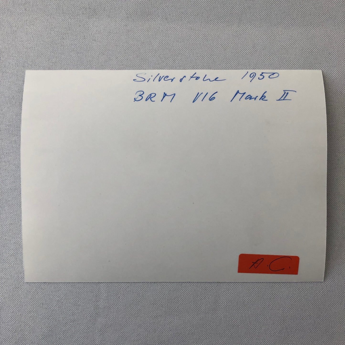 Racing Photo Photograph BRM V16 Mark II Car Silverstone 1950 Race