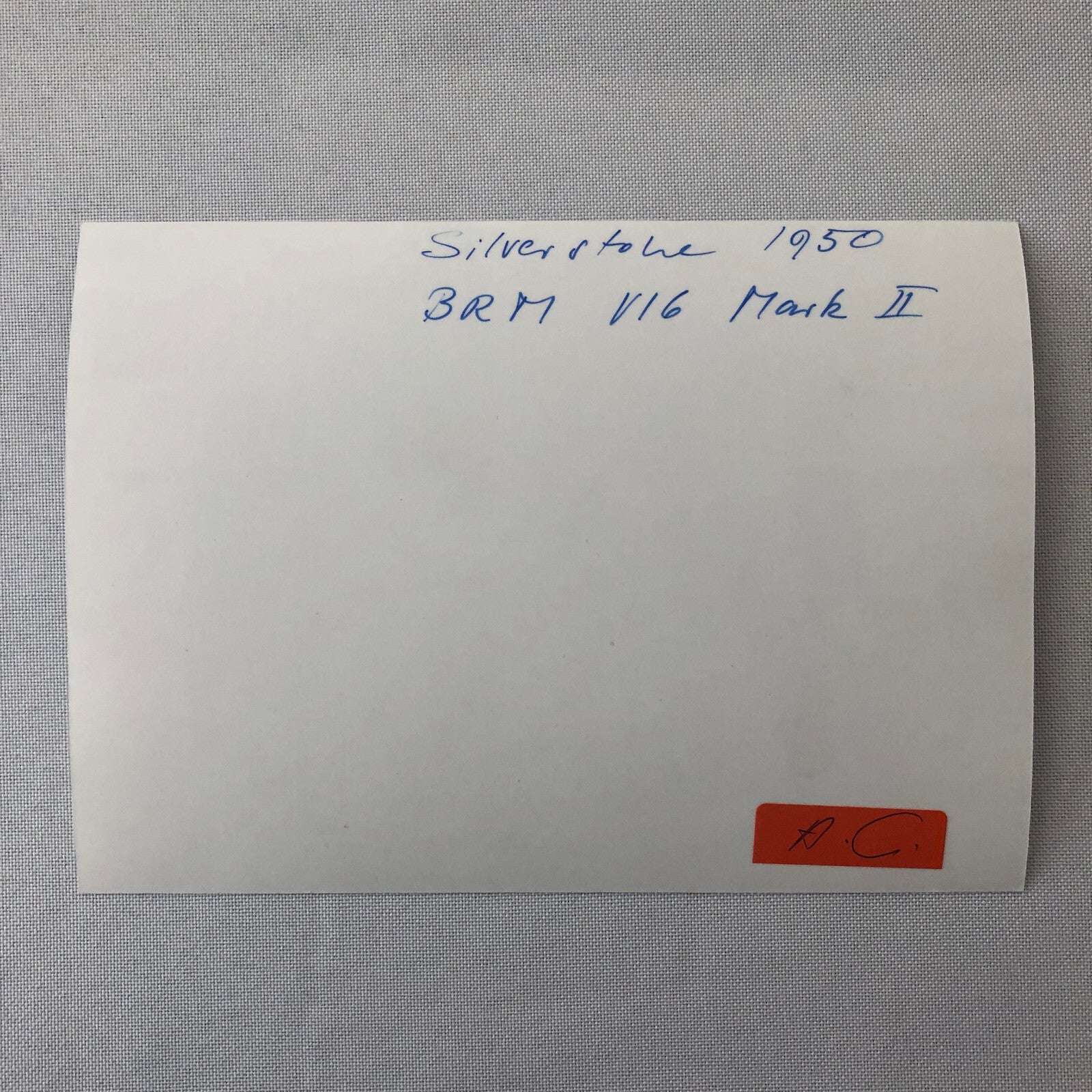 Racing Photo Photograph BRM V16 Mark II Car Silverstone 1950 Race