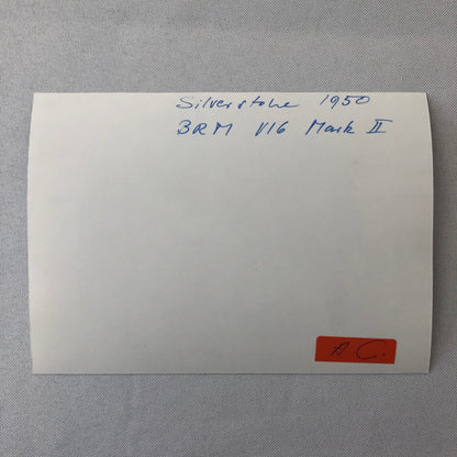 Racing Photo Photograph BRM V16 Mark II Car Silverstone 1950 Race