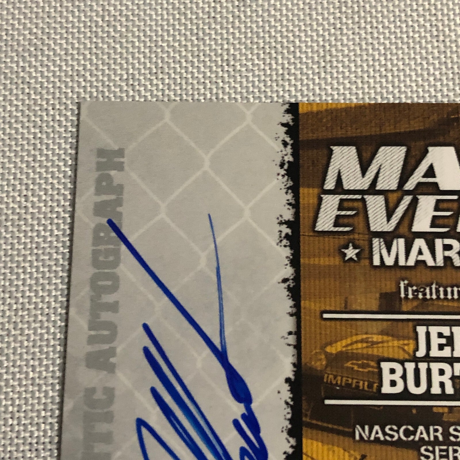 2010 Wheels Main Event Marks Jeff Burton NASCAR Signed Auto Autograph Card /54