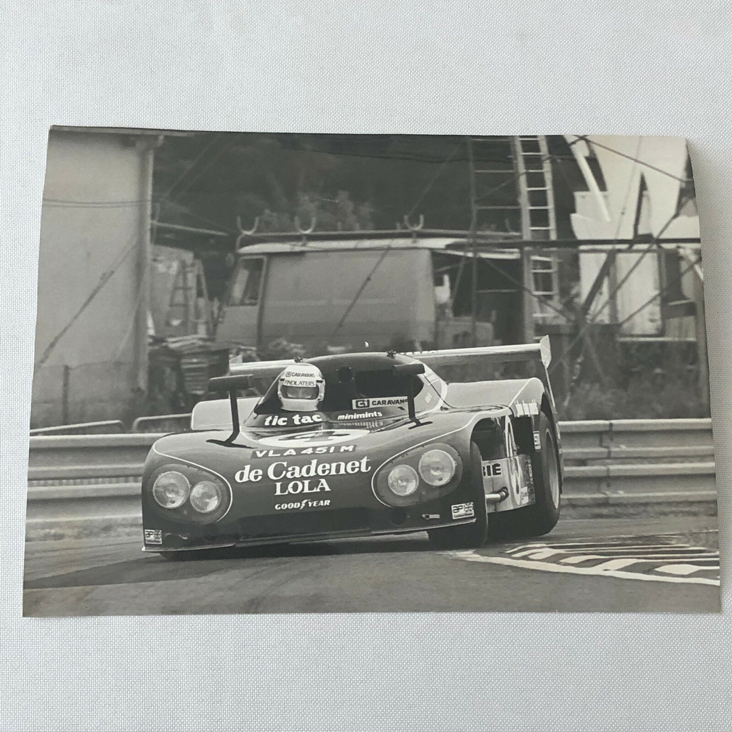 Vintage Racing Photo Photograph 1975 24 Hours of LeMans ? De Cadenet Lola Car 