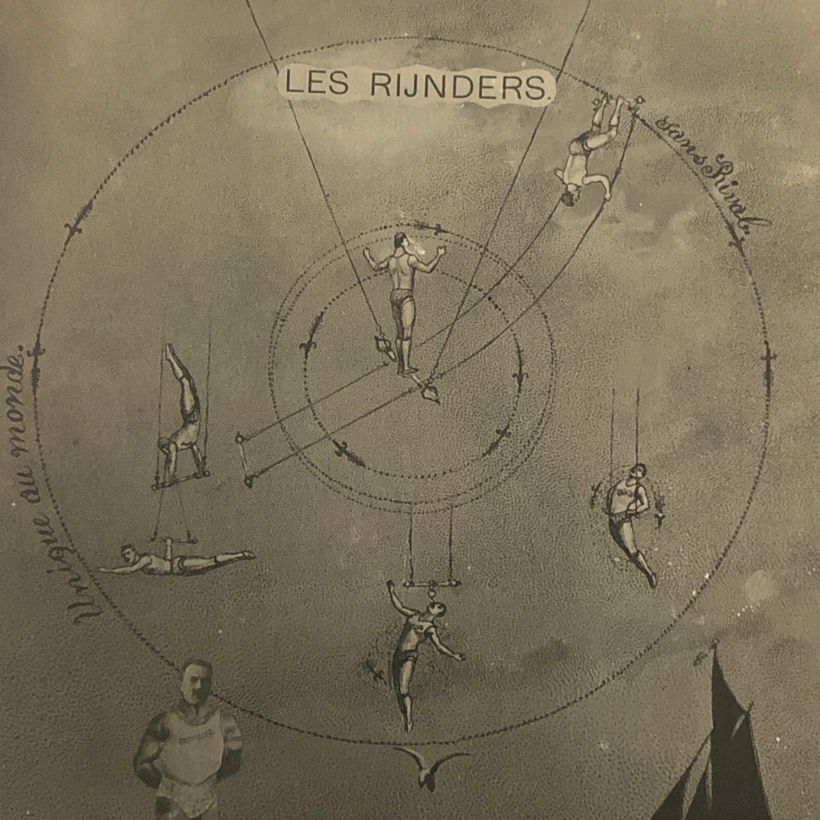 Circus Acrobat Act Postcard Post Card Vintage Les Rijnders