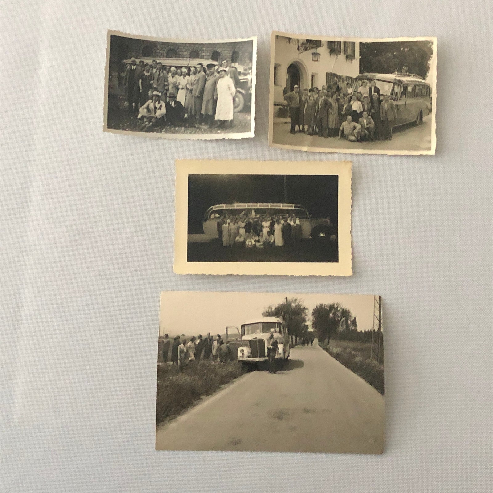 Vintage Bus Photo Photograph Print Lot of 23 People with Buses Germany