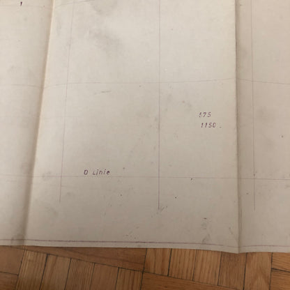 Vintage Porsche Reutter & Co Coachbuilder Factory Part Blueprint Document German