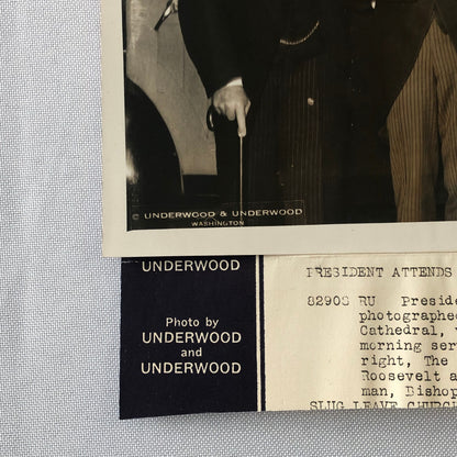 Press Photo Photograph President Franklin Roosevelt Easter Church Service 1933