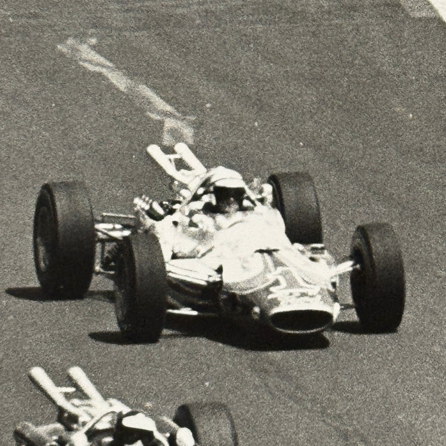 1965 Vintage Racing Photo AJ Foyt Jim Clark Photograph F1 Formula One