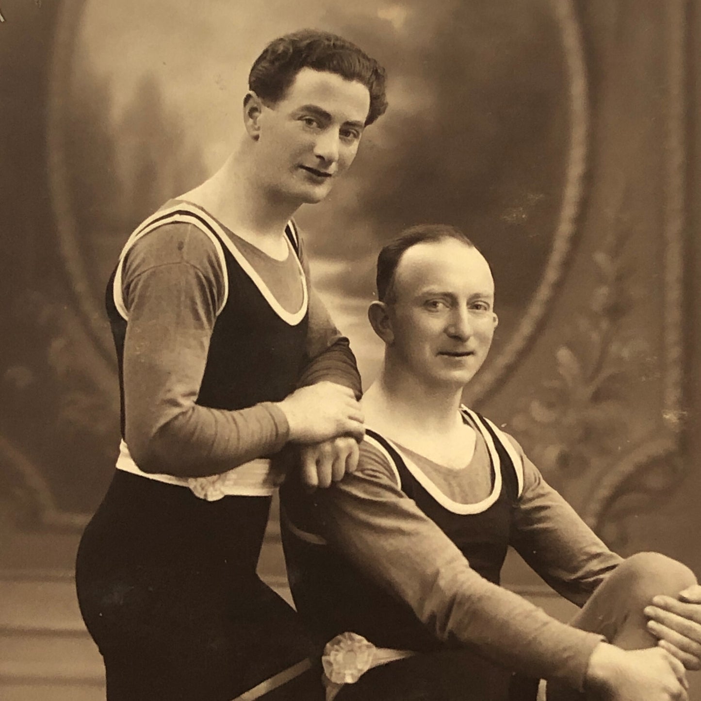 Circus Performers In Costume Photo Photograph Vintage Acrobat Balancing Act ?