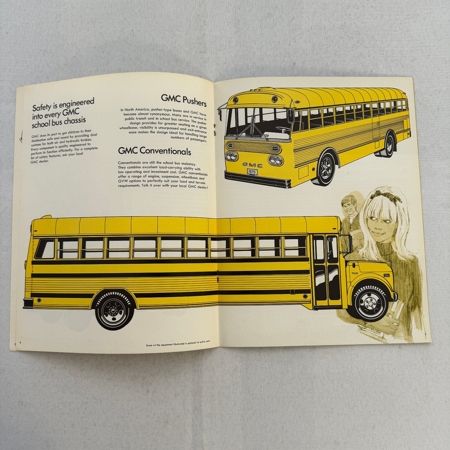 1970 GMC School Bus Sales Brochure Catalog Suburban Value Van Pusher