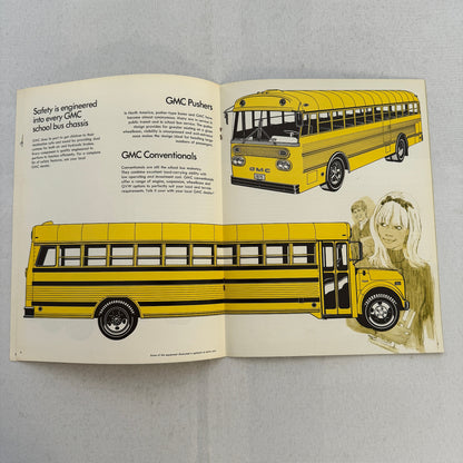 1970 GMC School Bus Sales Brochure Catalog Suburban Value Van Pusher