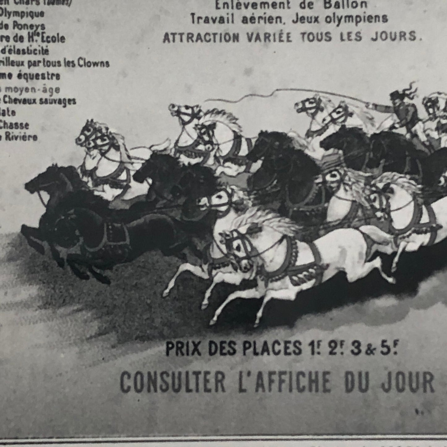 Vintage Photograph of French Circus Poster or Postcard Illustration Photo