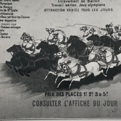 Vintage Photograph of French Circus Poster or Postcard Illustration Photo