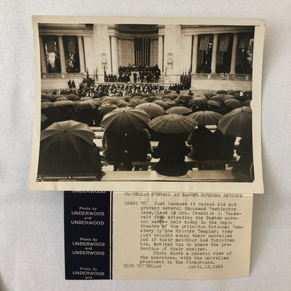 Press Photo Photograph Washington Knights Templar Easter Service Arlington 1933