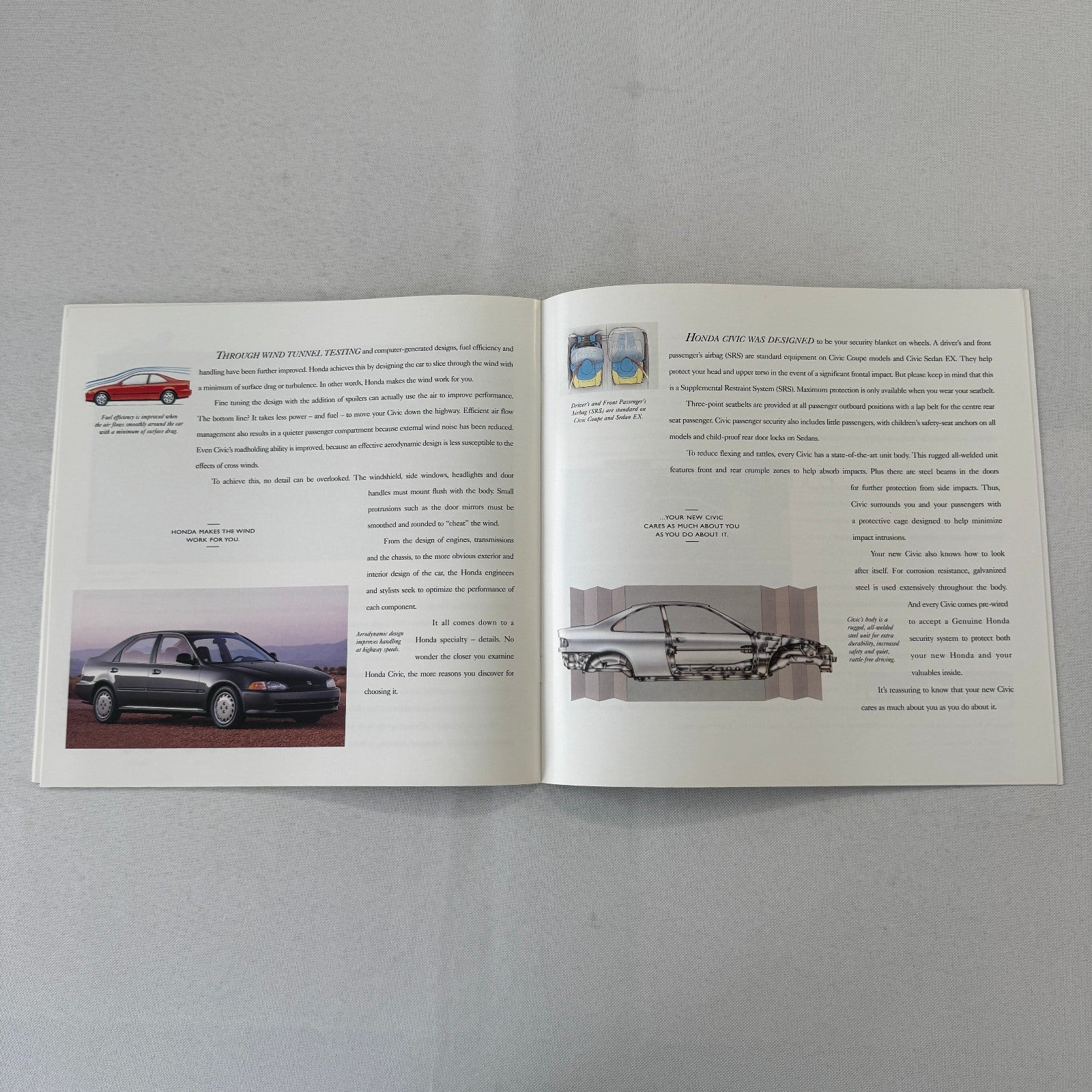 1995 Honda Civic Car Sales Brochure Catalog Hatchback Coupe Sedan Canadian