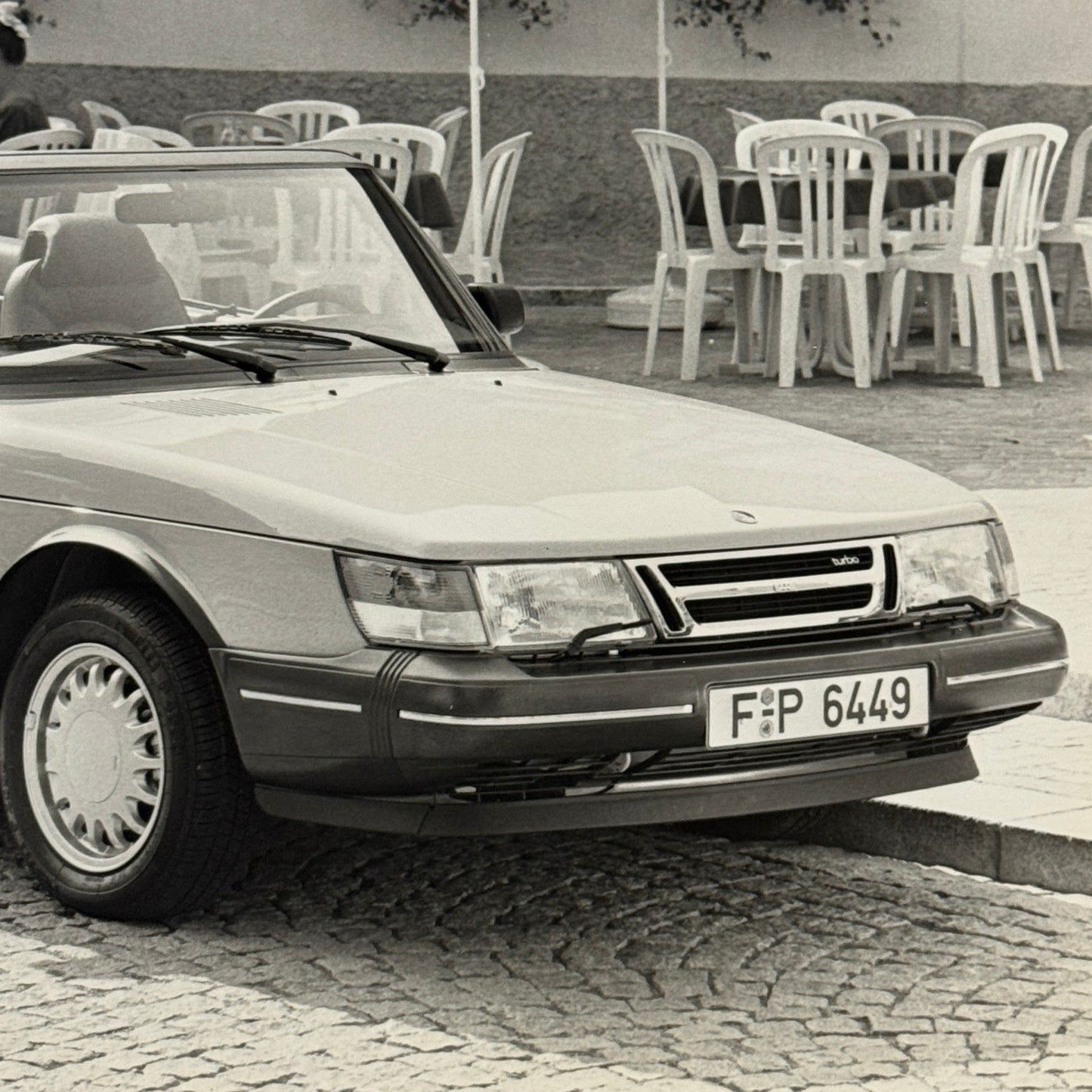 1992 Saab 900 Turbo 16 Cabriolet Convertible Car Factory Photo Photograph Print