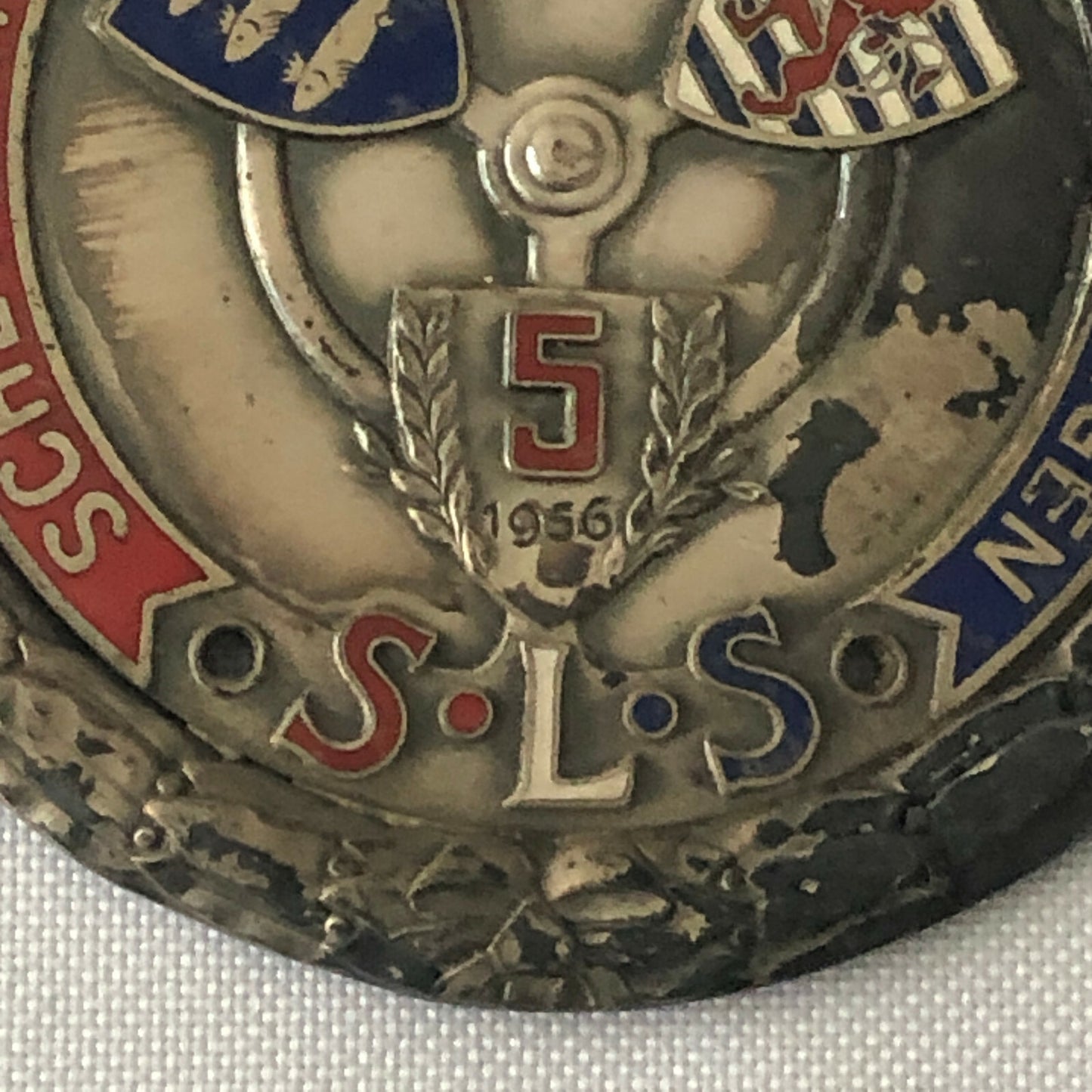 1956 Scheveningen Luxemburg Scheveningen SLS Rally Badge Emblem Award 