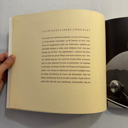 Auto Union Horch 850 Car Sales Brochure Catalog GERMAN Sports Cabriolet +