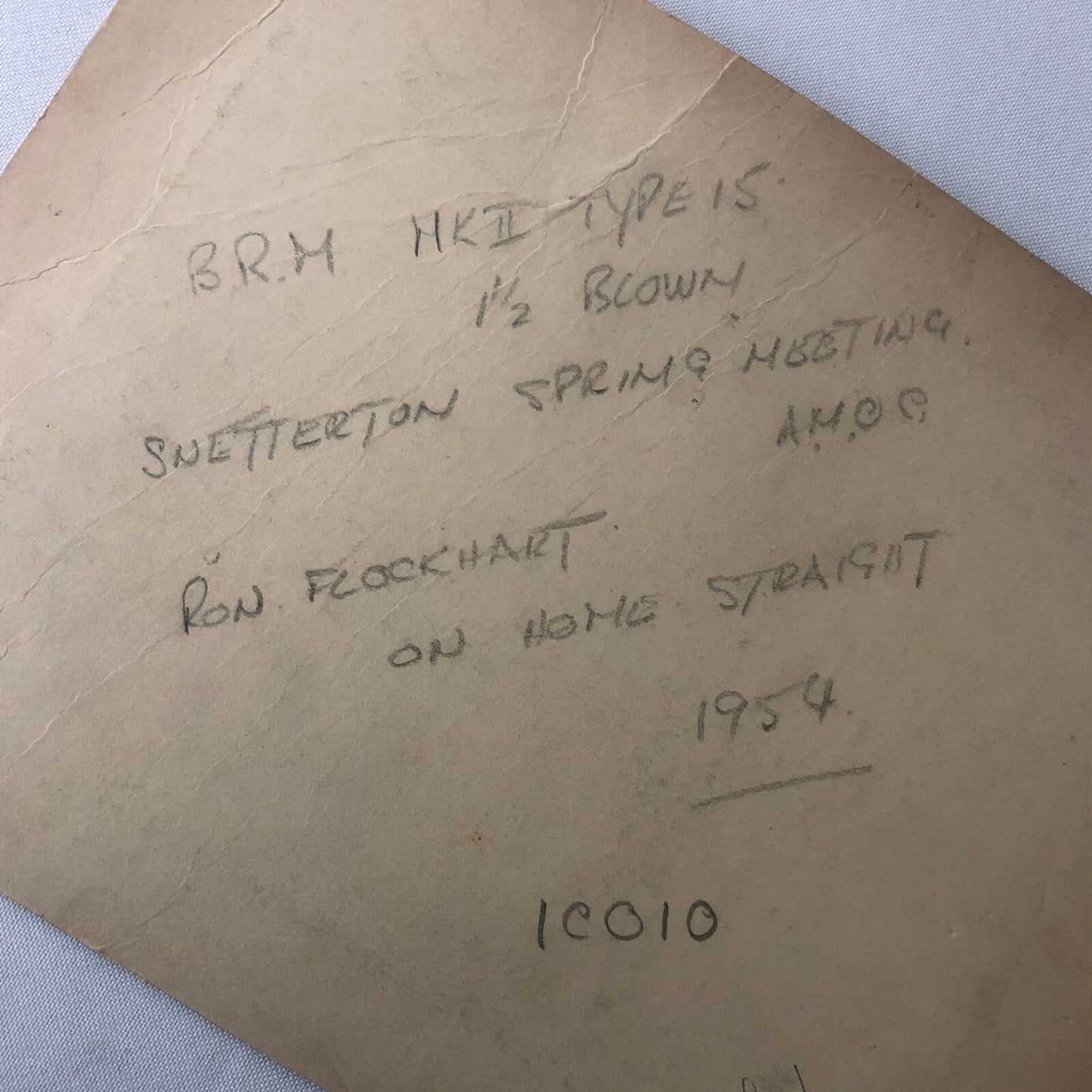 Vintage BRM 1954 Racing Photo Photograph Ron Flockhart Snetterton Spring Meet 