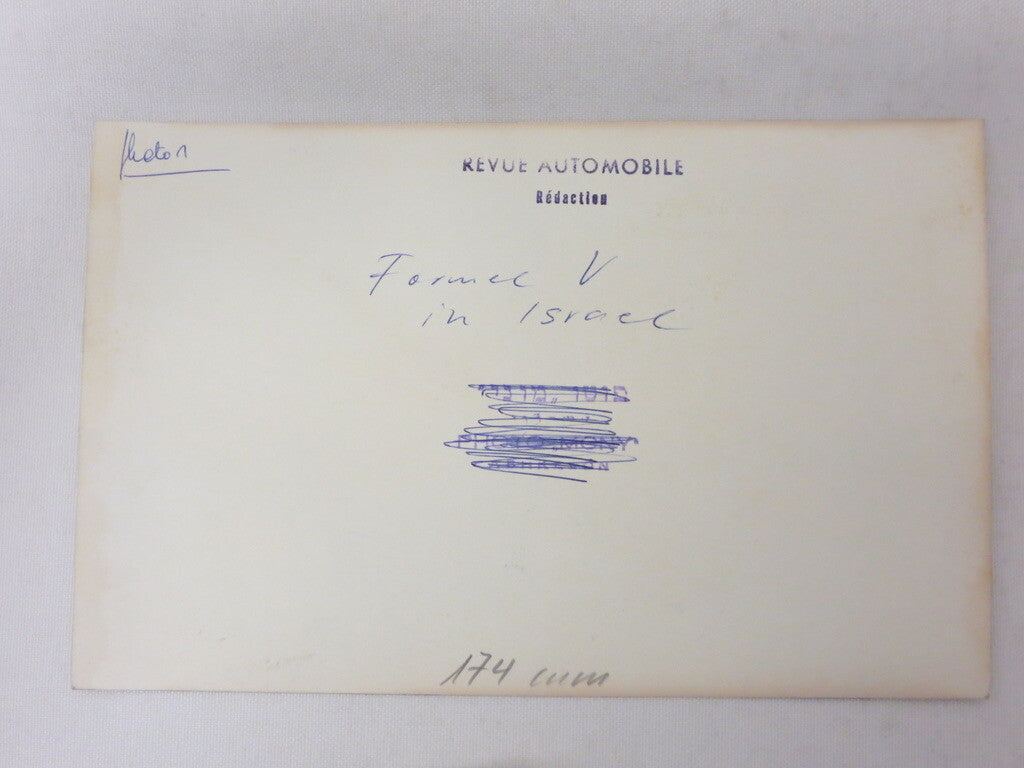 2 Vintage Formula V Racing in Israel Photo Photograph Lot - Revue Automobile