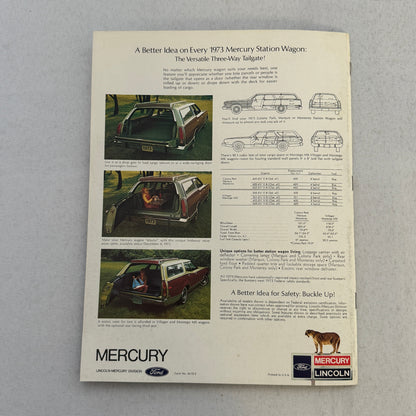 1973 Mercury Station Wagon Sales Brochure Catalog Montego Colony Park Marquis +
