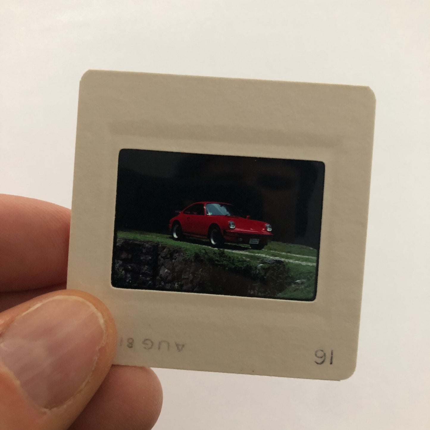 Porsche 911 Car 35mm Photo Slide Vintage 1981