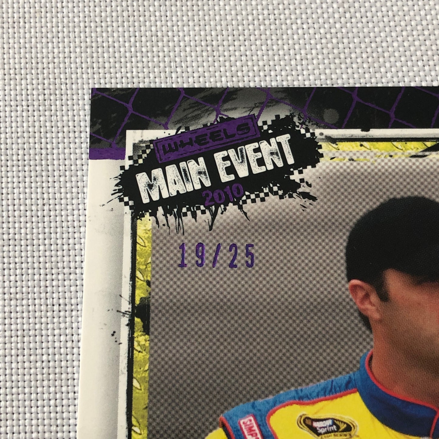 2010 Wheels Main Event Purple Parallel Nascar # 19/25 Travis Kvapil