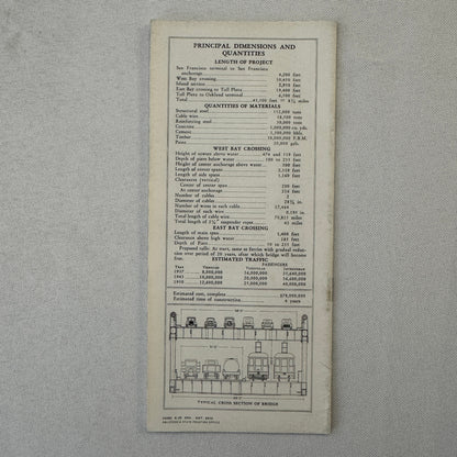 Vintage San Francisco Oakland Bay Bridge Construction Engineering Brochure