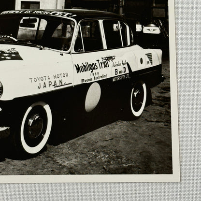 Vintage Toyota Toyopet Car Press Photo Photograph Mobil Gas Trial Run Australia